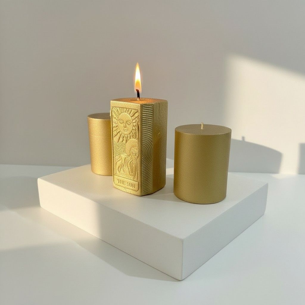 Sacred Oud Tarot Ritual Refill Set – Set of 3 Purity & Calm Energy Candles