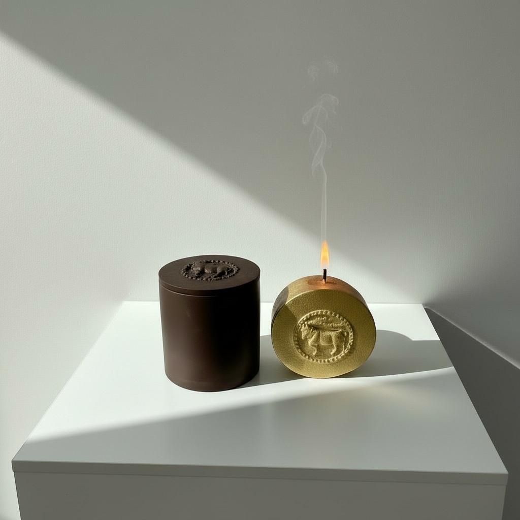 Taurus Zodiac Candle Set – Taurus Vessel with Energy Refill