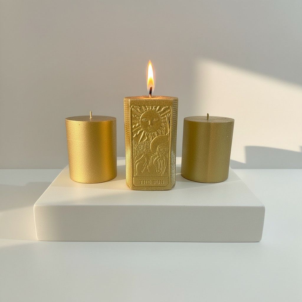 Sacred Oud Tarot Ritual Refill Set – Set of 3 Purity & Calm Energy Candles
