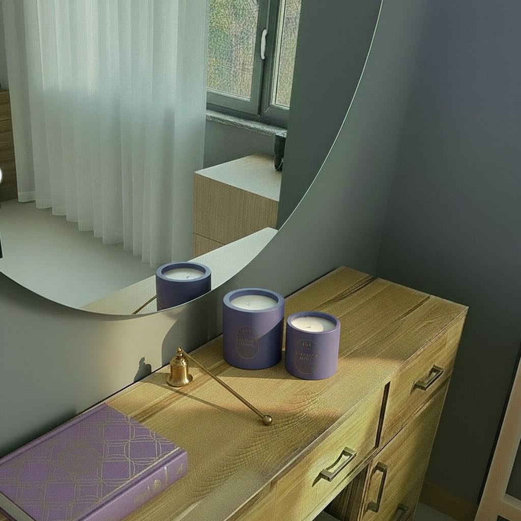 Lavender Peace – Stillness & Clarity Energy Candle Set (10×10 + 8×8 Luxury Soy Wax)