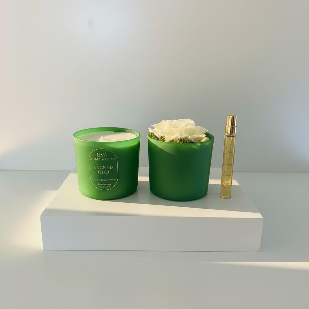 Sacred Oud – Cleansing & Depth Energy Ritual Set (Glass Edition)