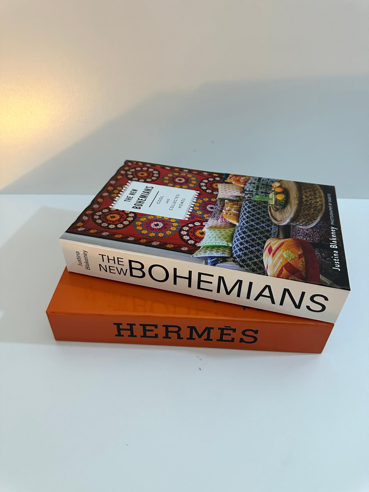 Luxury Decorative Book Box Set (2 Pieces) — Hermes & Bohemians Coffee Table Decor