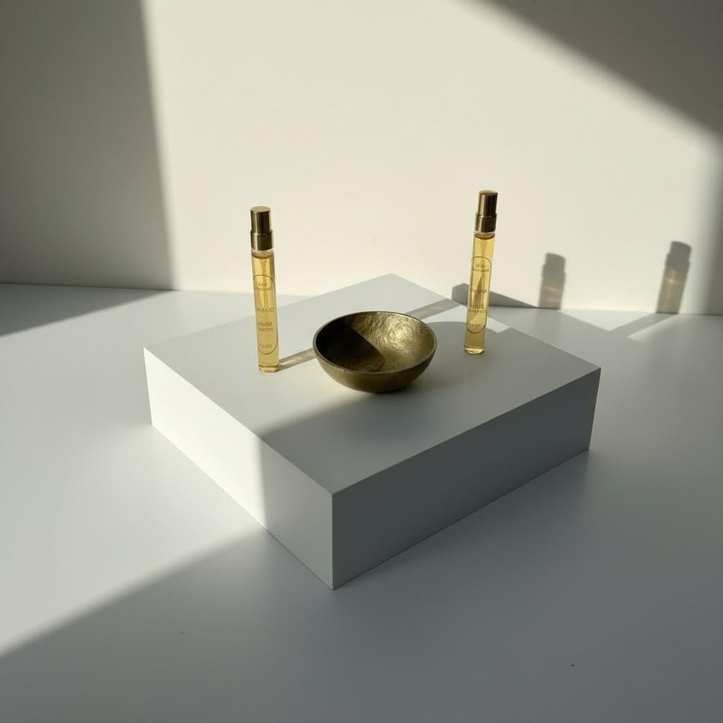 Golden Ritual Bowl Set – Brass Decorative Bowl with Sacred Oud & Golden Jasmine Energy Sprays