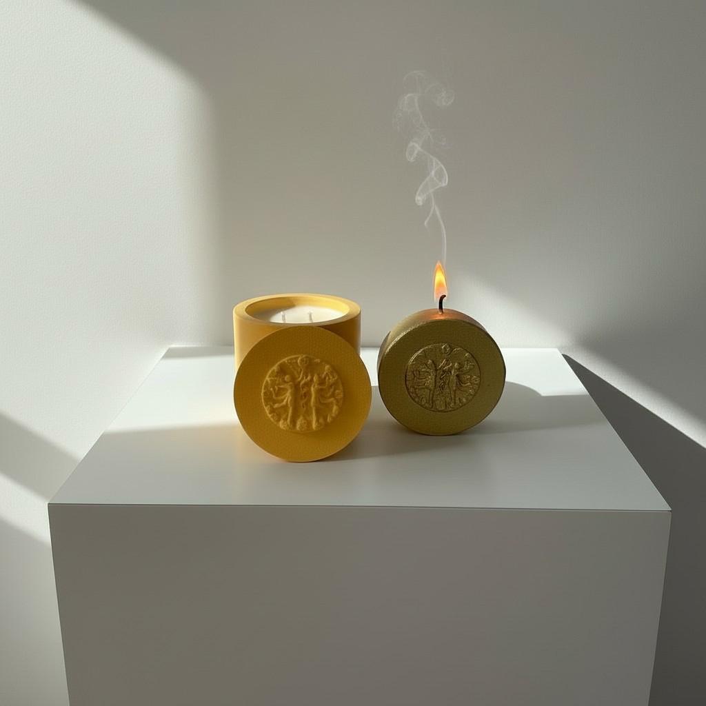 Gemini Zodiac Candle Set – Gemini Vessel with Energy Refill