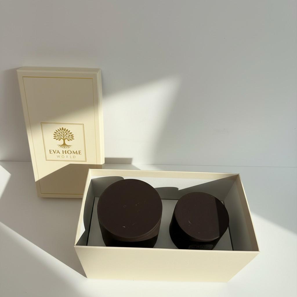 Golden Jasmine – Light & Renewal Energy Candle Set (10×10 + 8×8 Luxury Soy Wax)