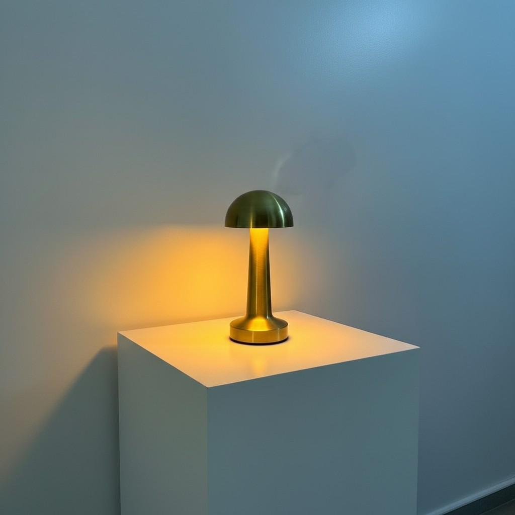 Golden Mushroom Table Lamp – Ambient Light Object | EVA HOME WORLD