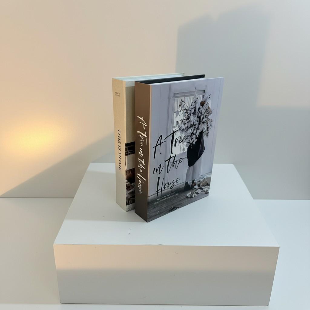 Luxury Decorative Book Box Set (2 Pieces) — Calm Style Storage Boxes