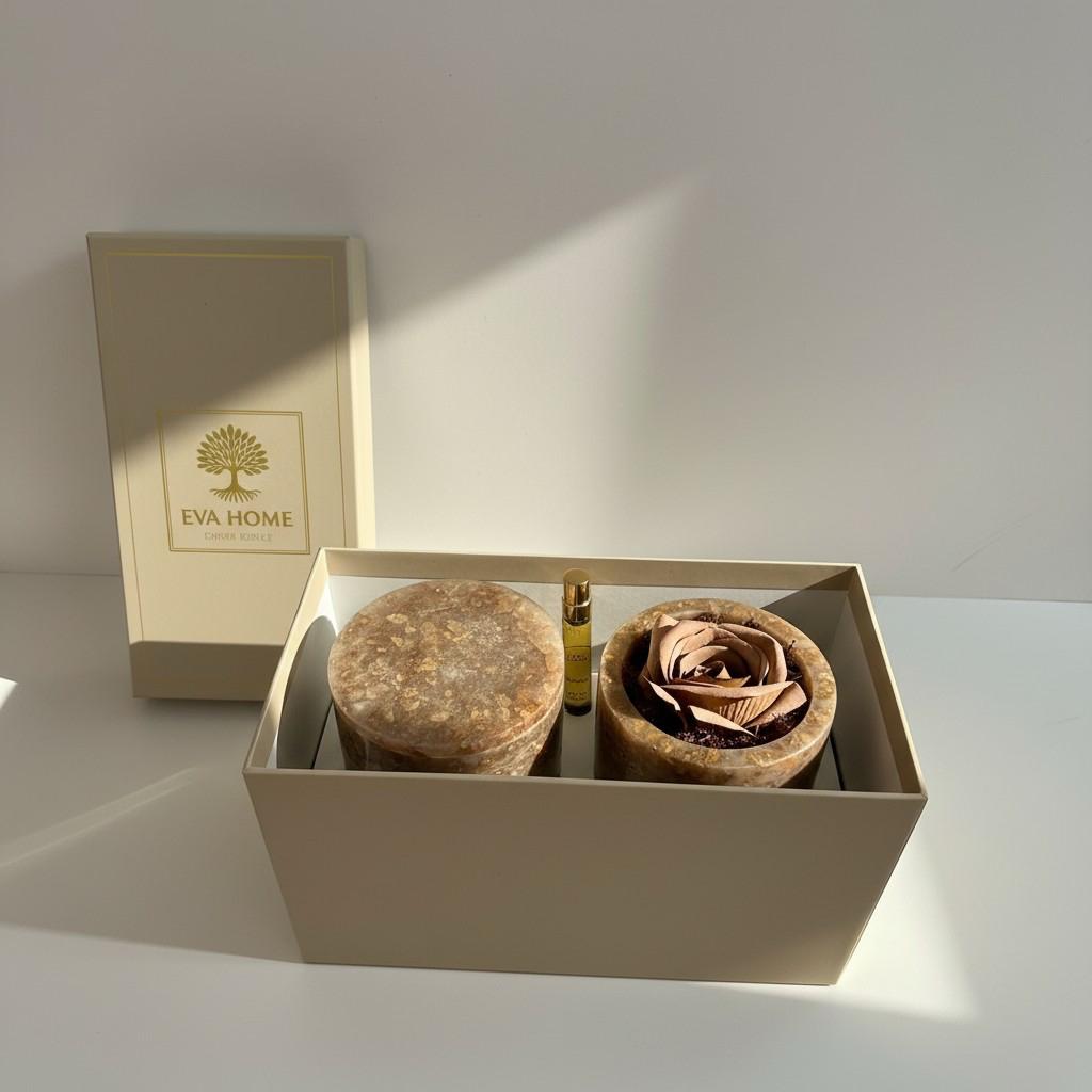 Earth Harmony – Smoky Quartz Energy Ritual Candle | Luxury Crystal Soy Candle