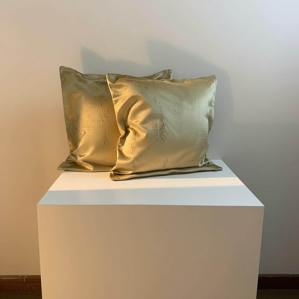 Set of 2 Gold Velvet Cushion Covers – Luxury Decorative Pillow Covers – Elegant Sofa Pillow Covers 40×40