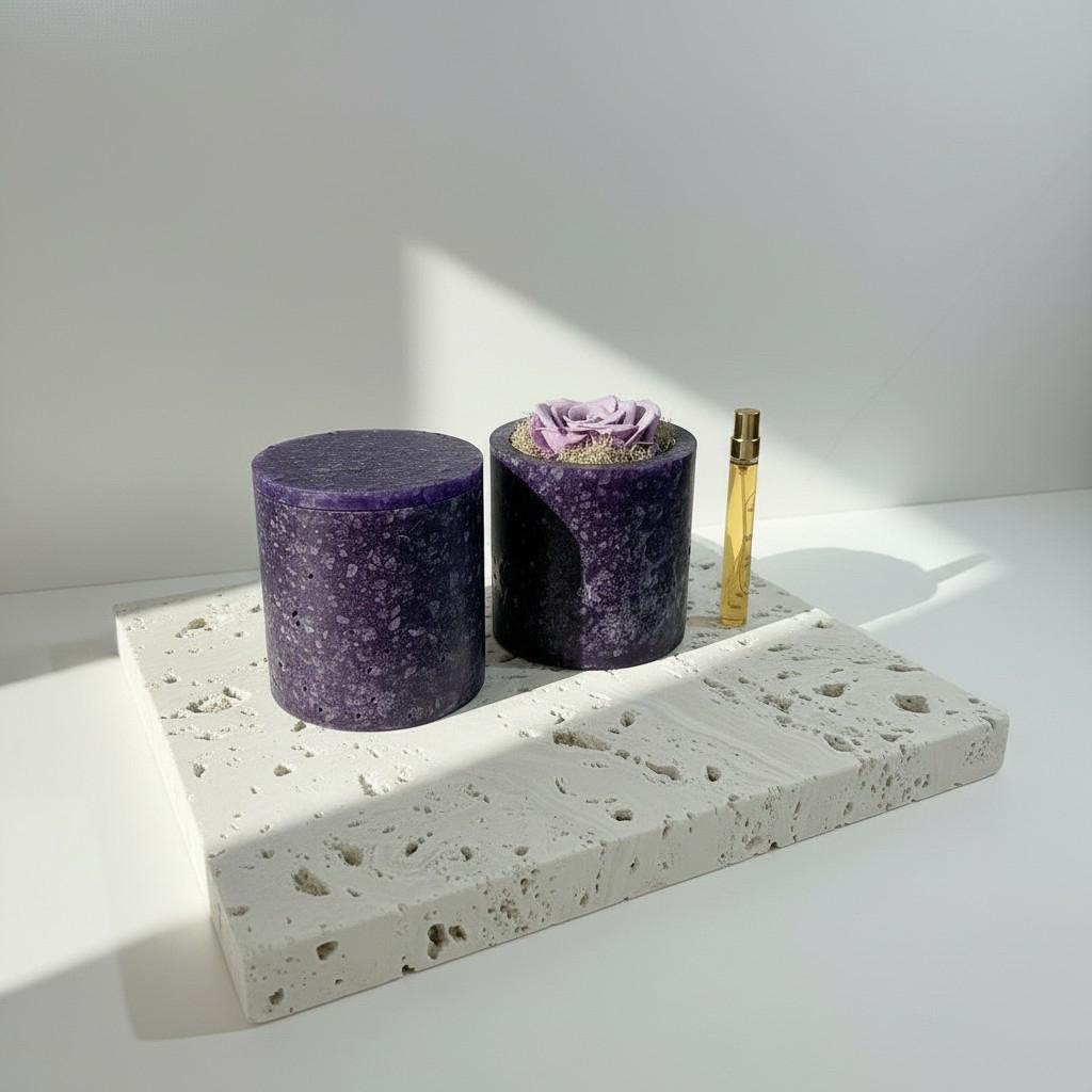 Lavender Peace – Amethyst Energy Ritual Candle | Luxury Crystal Soy Candle