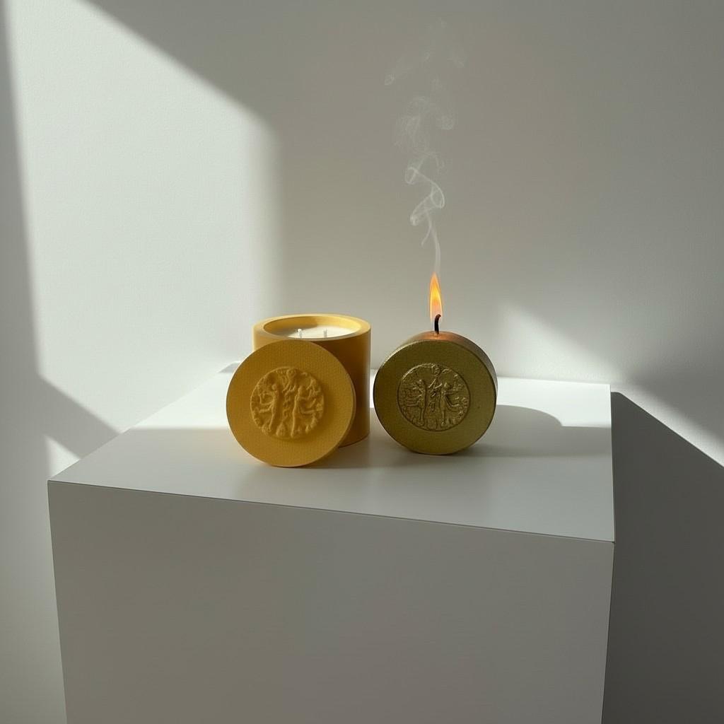 Gemini Zodiac Candle Set – Gemini Vessel with Energy Refill