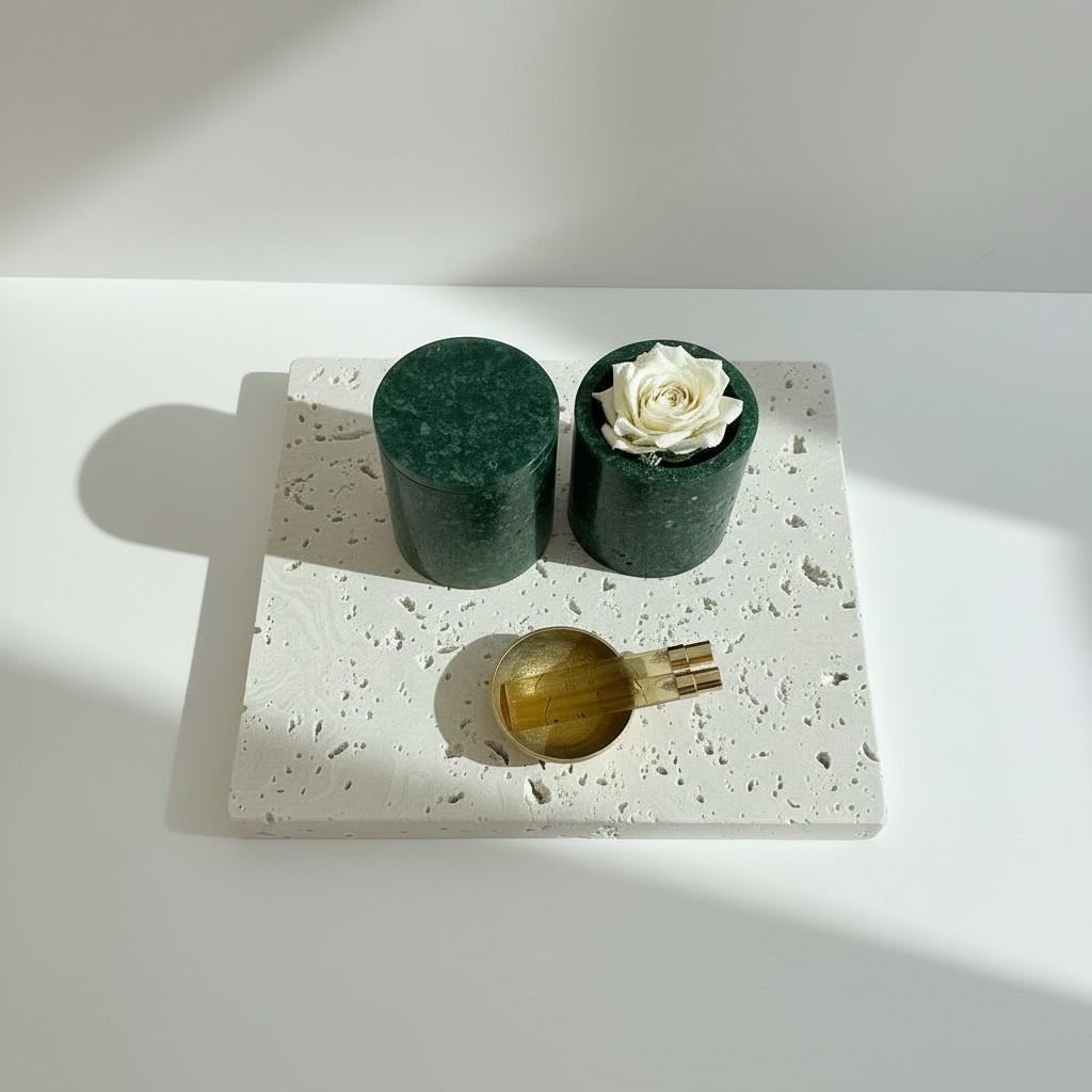 Sacred Oud – Jade & Aventurine Energy Ritual Candle | Luxury Crystal Soy Candle