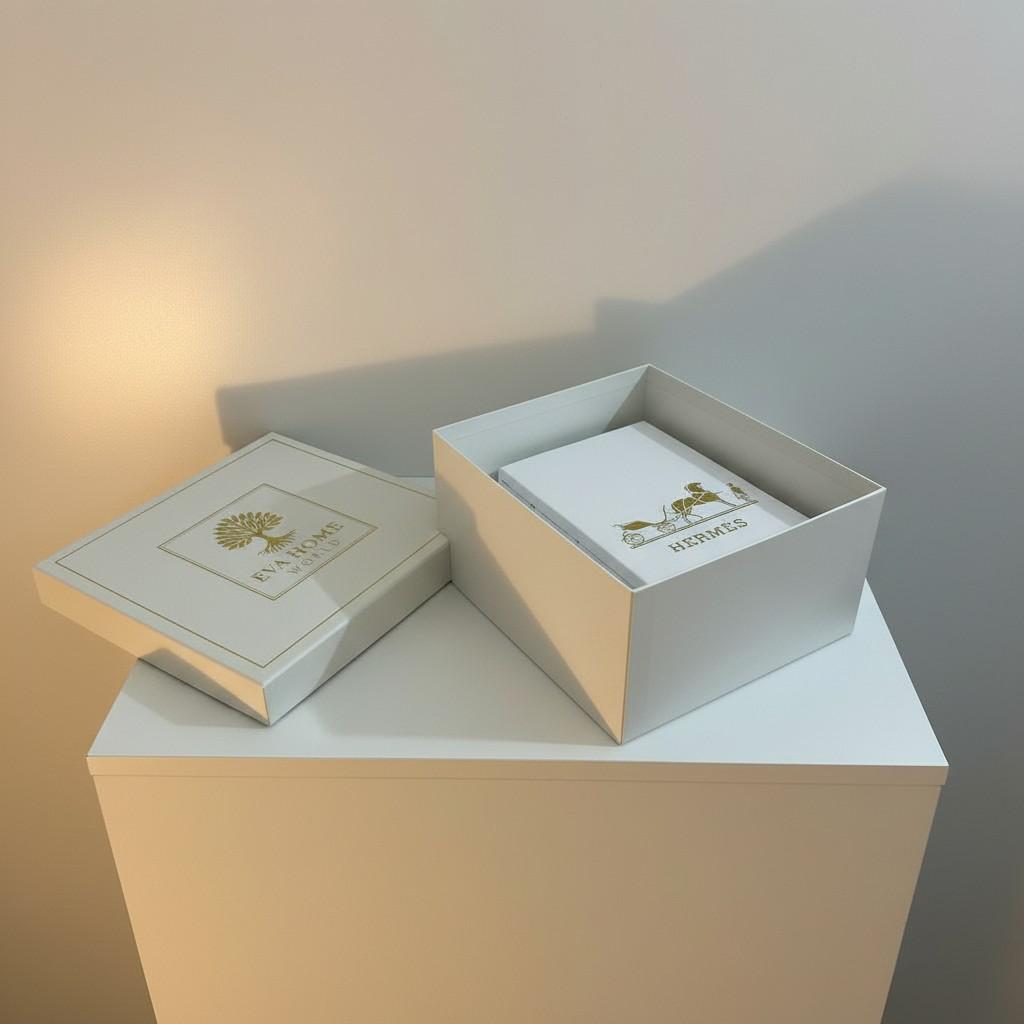 Luxury Decorative Book Box Set (2 Pieces) — Hermes & Louis Vuitton Inspired Coffee Table Decor