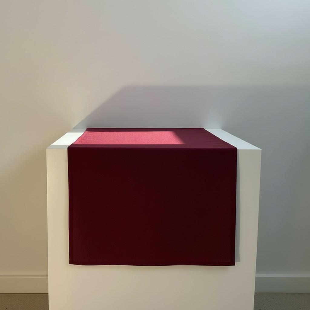 Deep Burgundy Linen Table Runner 50x150 cm – Elegant Warm Table Styling | EVA HOME WORLD