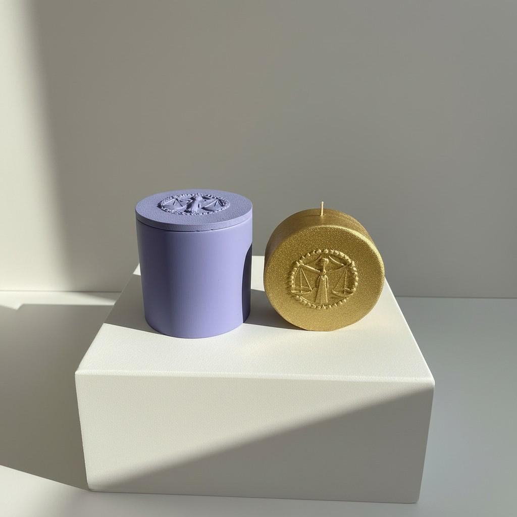 Libra Zodiac Candle Set – Libra Vessel with Energy Refill