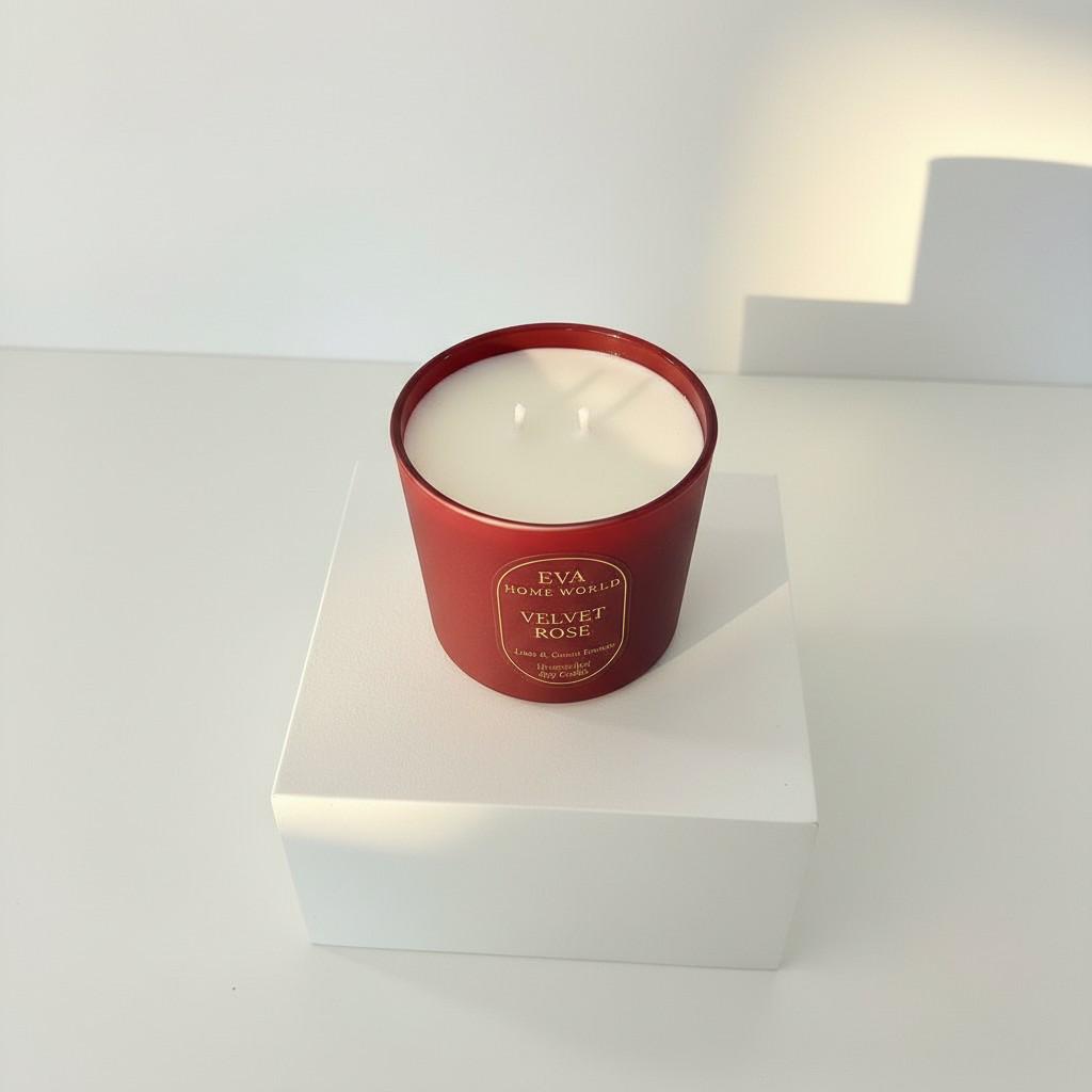 Velvet Rose – Love & Grace Energy Candle (Glass Luxury Soy Wax)