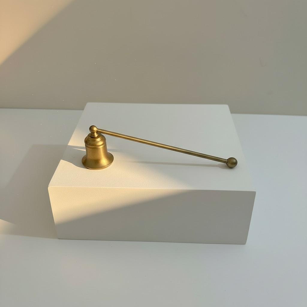 Golden Candle Snuffer – Brass Ritual Candle Extinguisher Tool