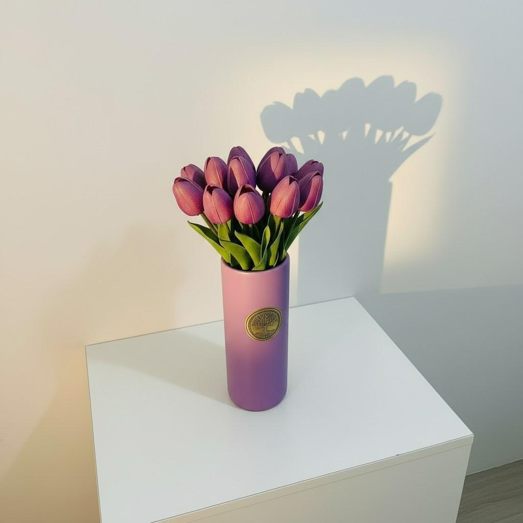 Lavender Peace Tall Decorative Vase 10x25 — Luxury Ritual Interior Piece
