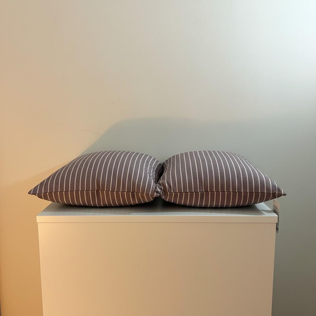 Set of 2 Dusty Lilac Striped Cushion Covers – Elegant Decorative Pillow Covers – Soft Modern Home Decor