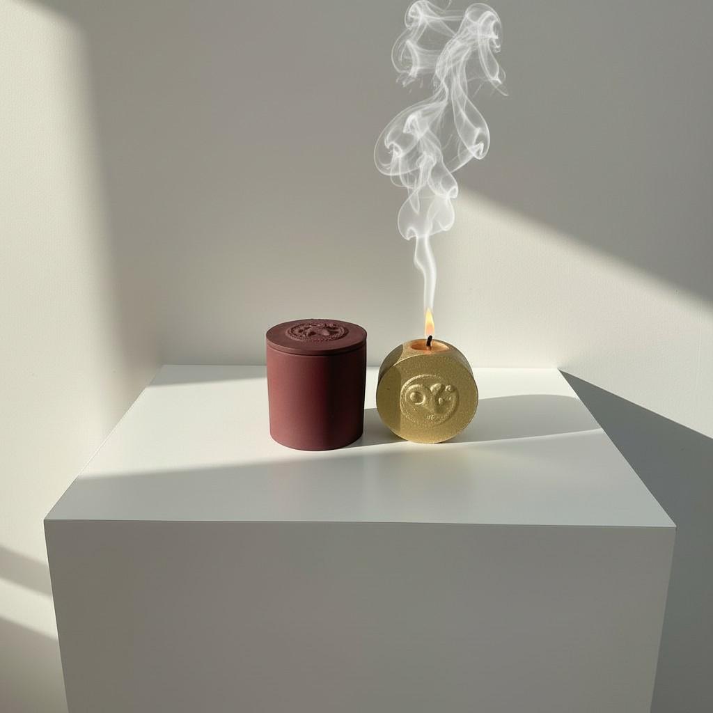 Aries Zodiac Candle Set – Aries Vessel with Energy Refill