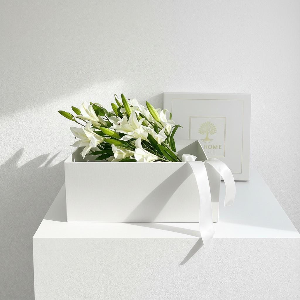 Classic Ivory Lily Bridal Bouquet — Sculptural Ivory Wedding Bouquet