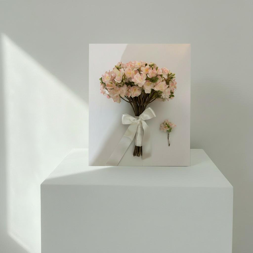 Classic Dream Jasmine Bridal Bouquet — Soft Blush Calm Luxury Wedding Flowers