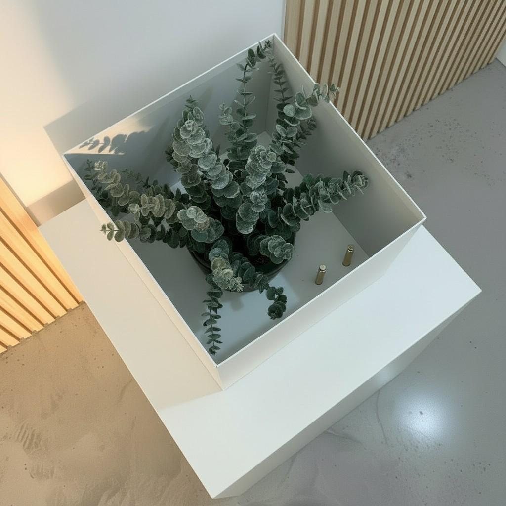 Sacred Oud Medium Decorative Vase 20x20 — Luxury Ritual Interior Piece