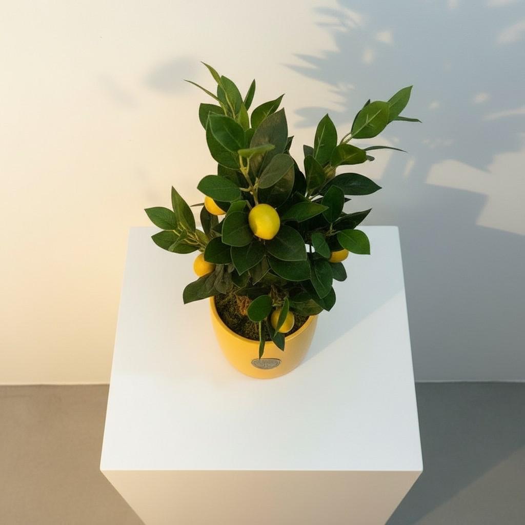 Citrus Harmony Medium Vase — Fresh Vibrant Luxury Decor (20x20 cm)