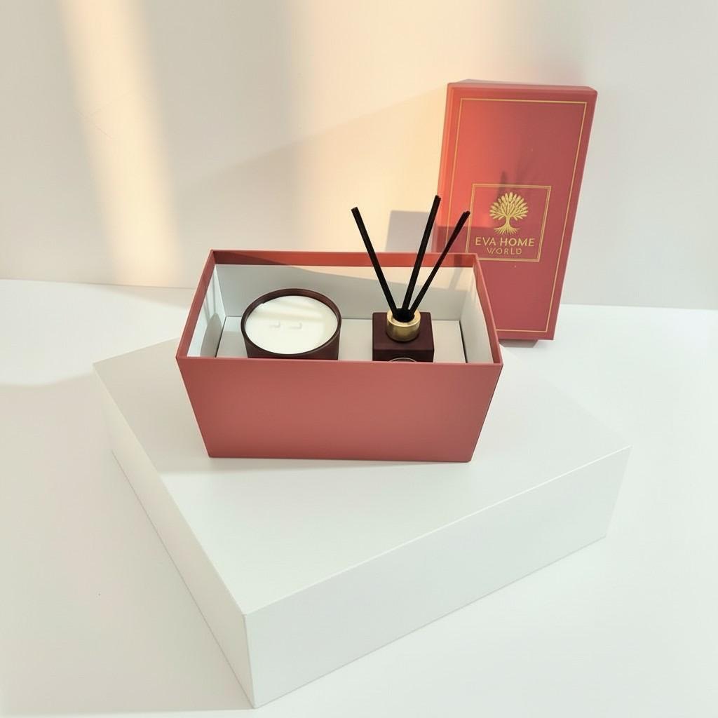 Velvet Rose Reed Diffuser & Glass Candle Set | Energy Fragrance Collection