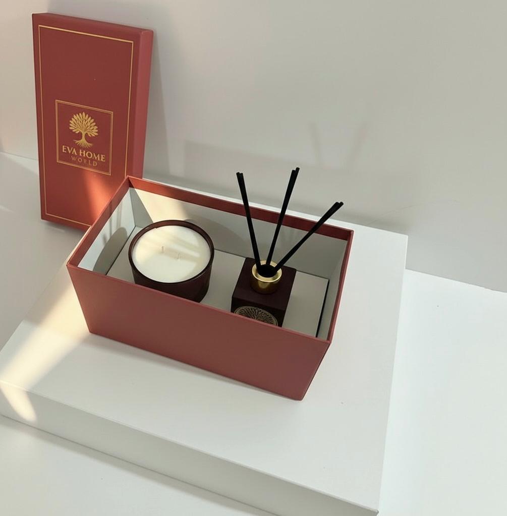 Velvet Rose Reed Diffuser & Glass Candle Set | Energy Fragrance Collection