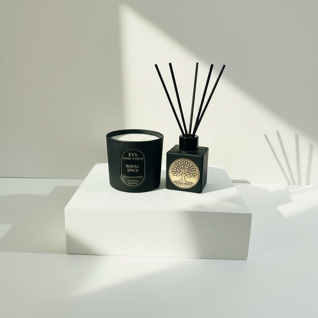 Royal Spice Reed Diffuser & Glass Candle Set | Energy Fragrance Collection