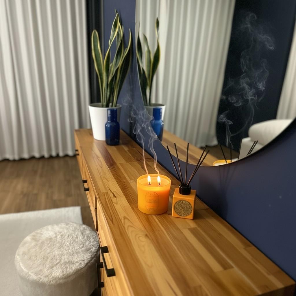 Citrus Harmony Reed Diffuser & Glass Candle Set | Energy Fragrance Collection
