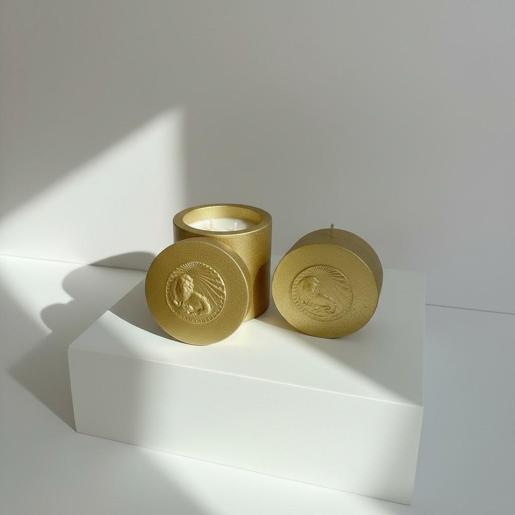 Leo Zodiac Candle Set – Leo Vessel with Energy Refill