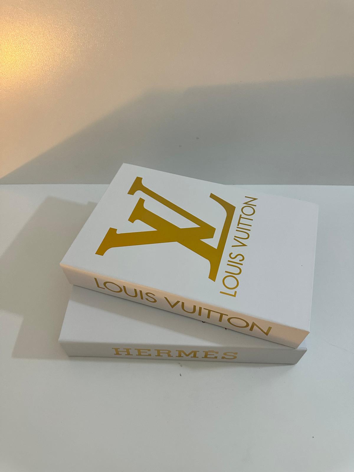 Luxury Decorative Book Box Set (2 Pieces) — Hermes & Louis Vuitton Inspired Coffee Table Decor
