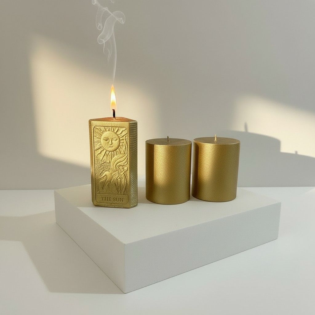 Citrus Harmony Tarot Ritual Refill Set – Set of 3 Joy & Vitality Energy Candles