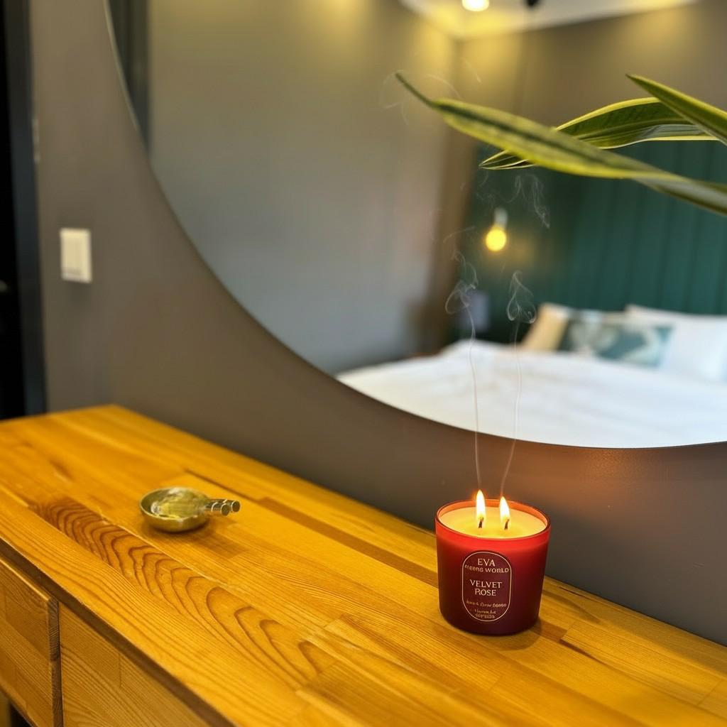 Velvet Rose – Love & Grace Energy Candle (Glass Luxury Soy Wax)