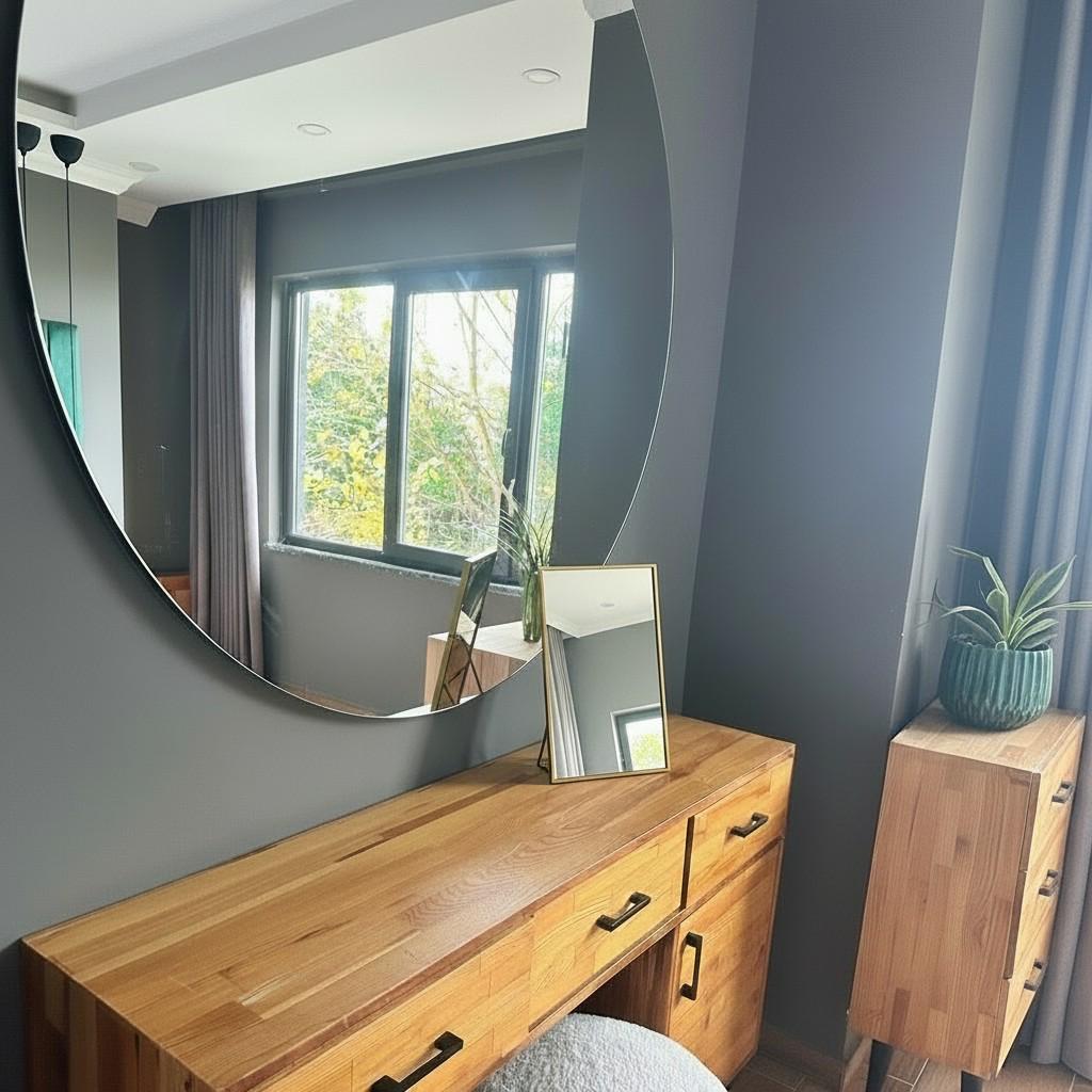 Golden Standing Mirror – Calm Vanity Object