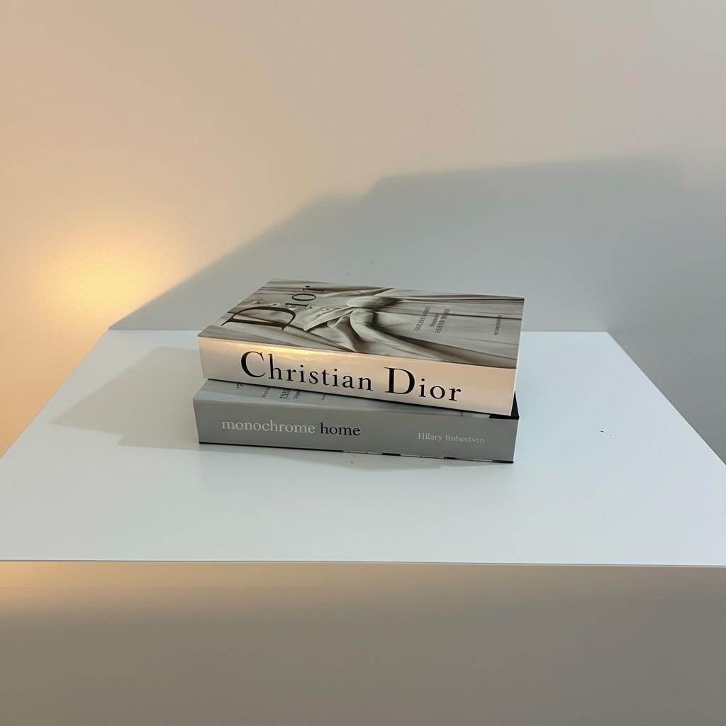 Luxury Decorative Book Box Set (2 Pieces) — Dior Inspired Coffee Table Storage Decor