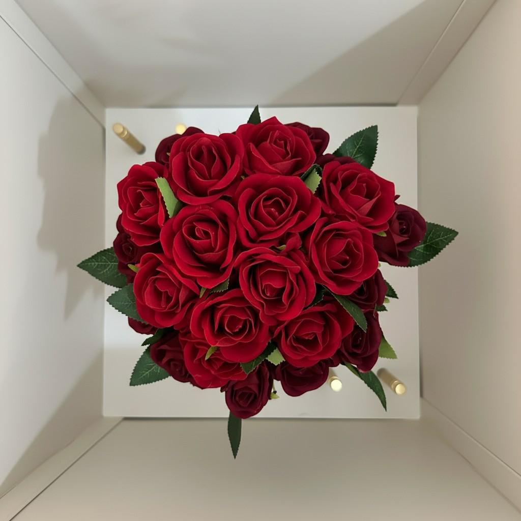 Velvet Rose Tall Decorative Vase 10x25 — Luxury Ritual Interior Piece