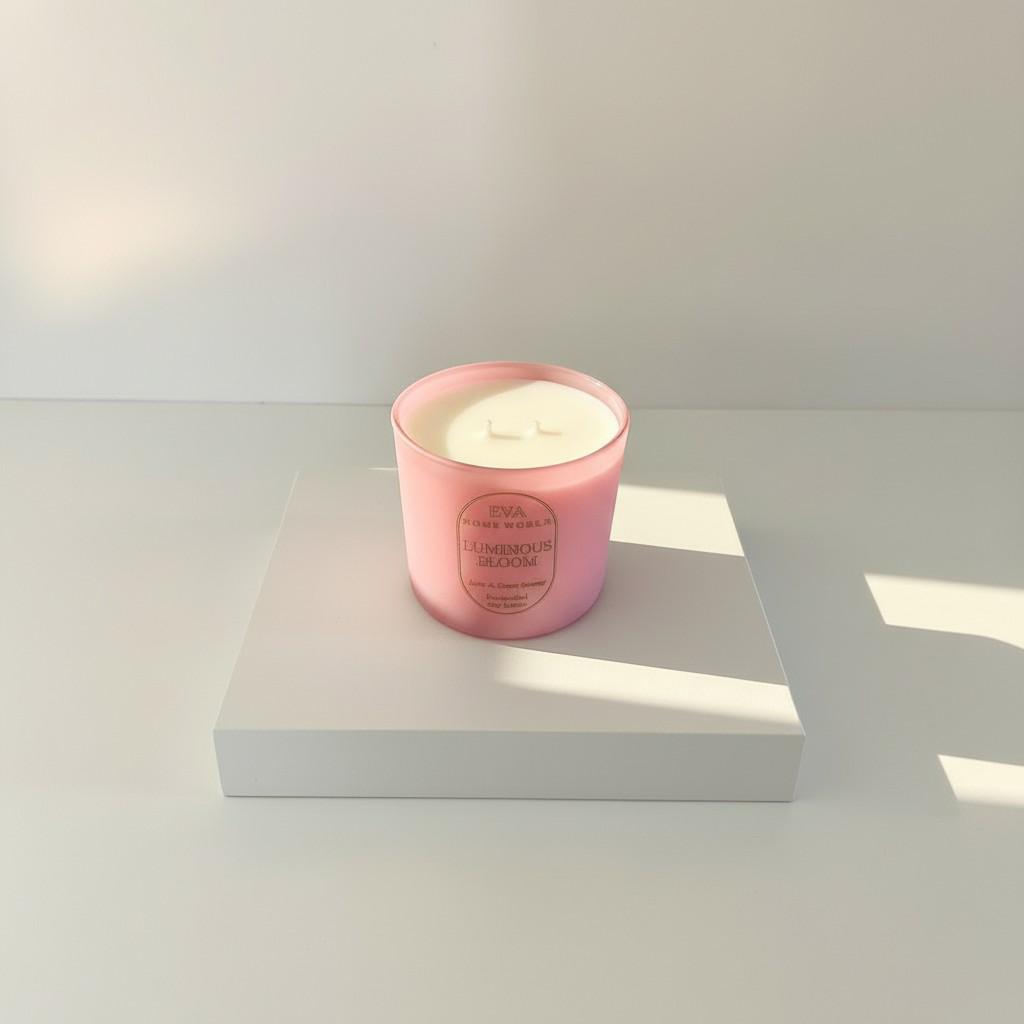 Luminous Bloom – Light & Elevation Energy Candle (Glass Luxury Soy Wax)