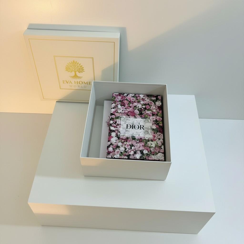 Luxury Decorative Book Box Set (2 Pieces) — Chanel & Dior Pink Floral Coffee Table Decor