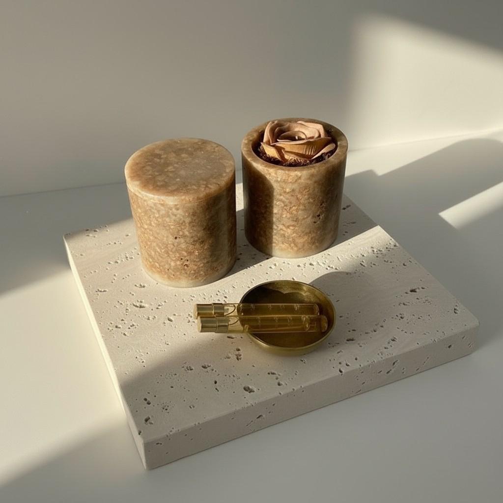 Earth Harmony – Smoky Quartz Energy Ritual Candle | Luxury Crystal Soy Candle