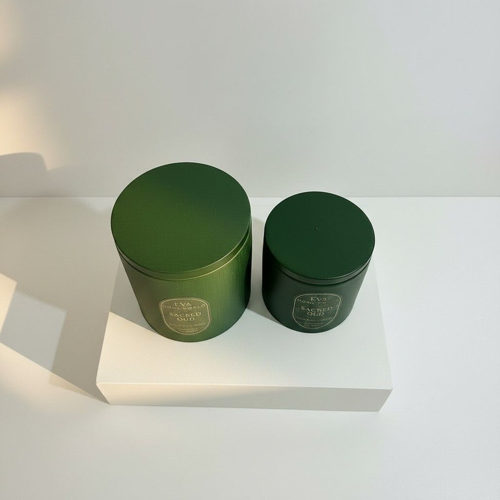 Sacred Oud – Purity & Calm Energy Candle Set (10×10 + 8×8 Luxury Soy Wax)