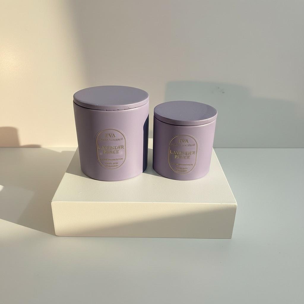 Lavender Peace – Stillness & Clarity Energy Candle Set (10×10 + 8×8 Luxury Soy Wax)