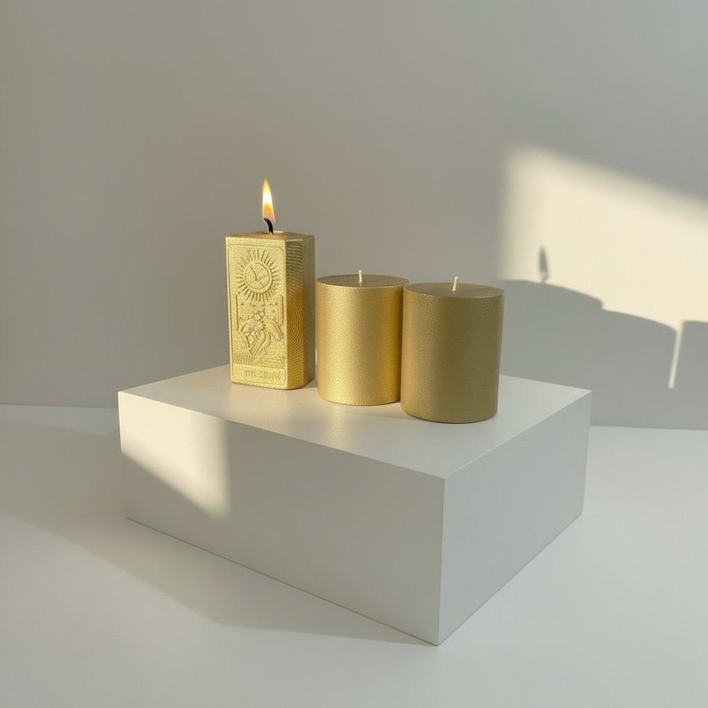 Royal Spice Tarot Ritual Refill Set – Set of 3 Strength & Warmth Energy Candles