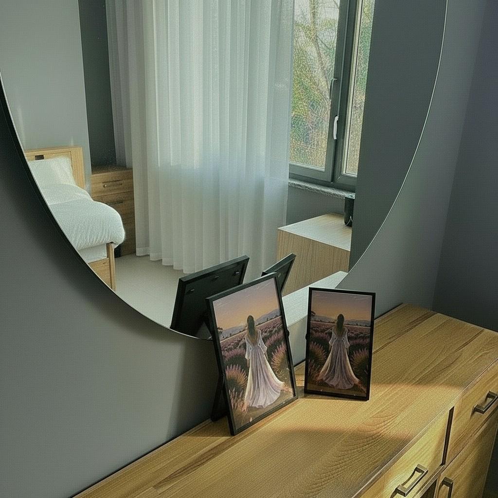 EVA HOME Energy Frame Set — Mixed 10x15 & 13x18 Black Frame Duo — Luxury Ritual Wall Decor with Energy Card