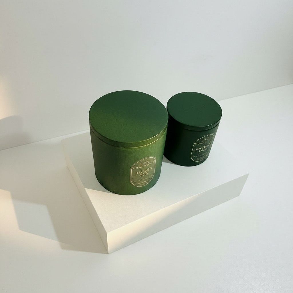 Sacred Oud – Purity & Calm Energy Candle Set (10×10 + 8×8 Luxury Soy Wax)