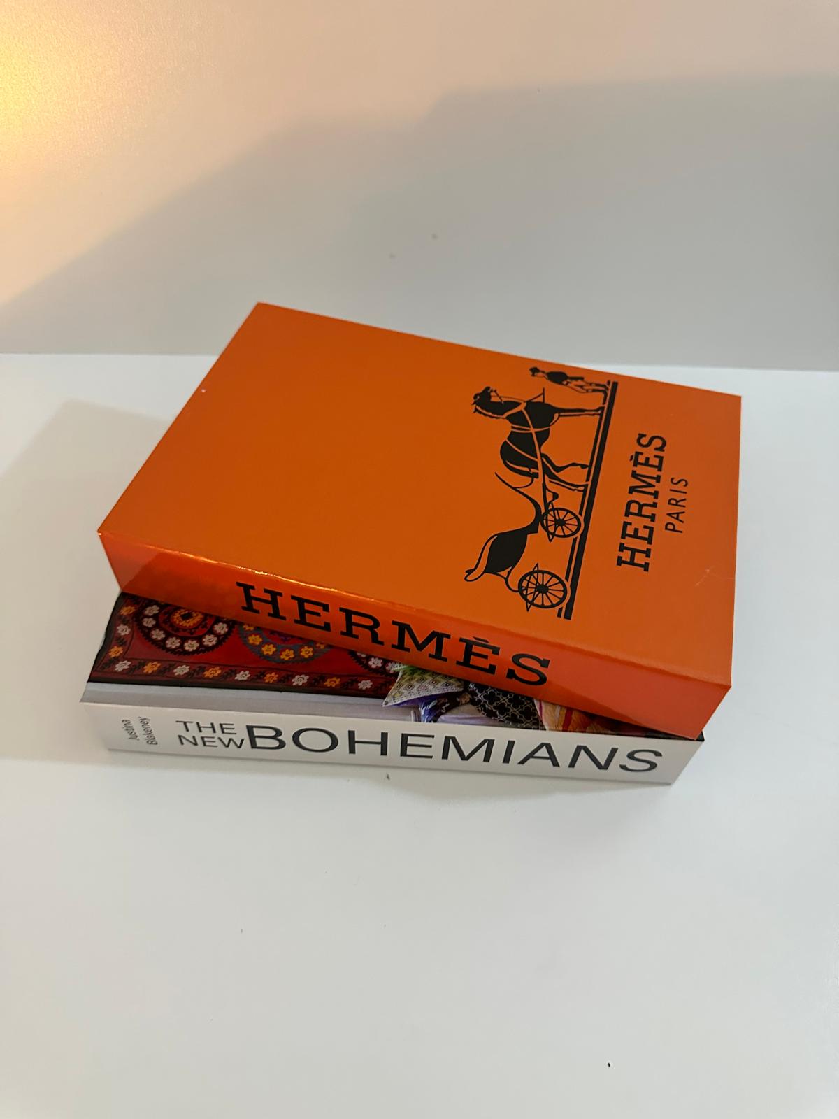 Luxury Decorative Book Box Set (2 Pieces) — Hermes & Bohemians Coffee Table Decor