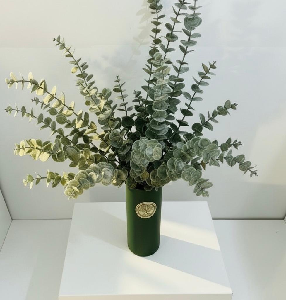Sacred Oud Tall Decorative Vase 10x25 — Luxury Ritual Interior Piece