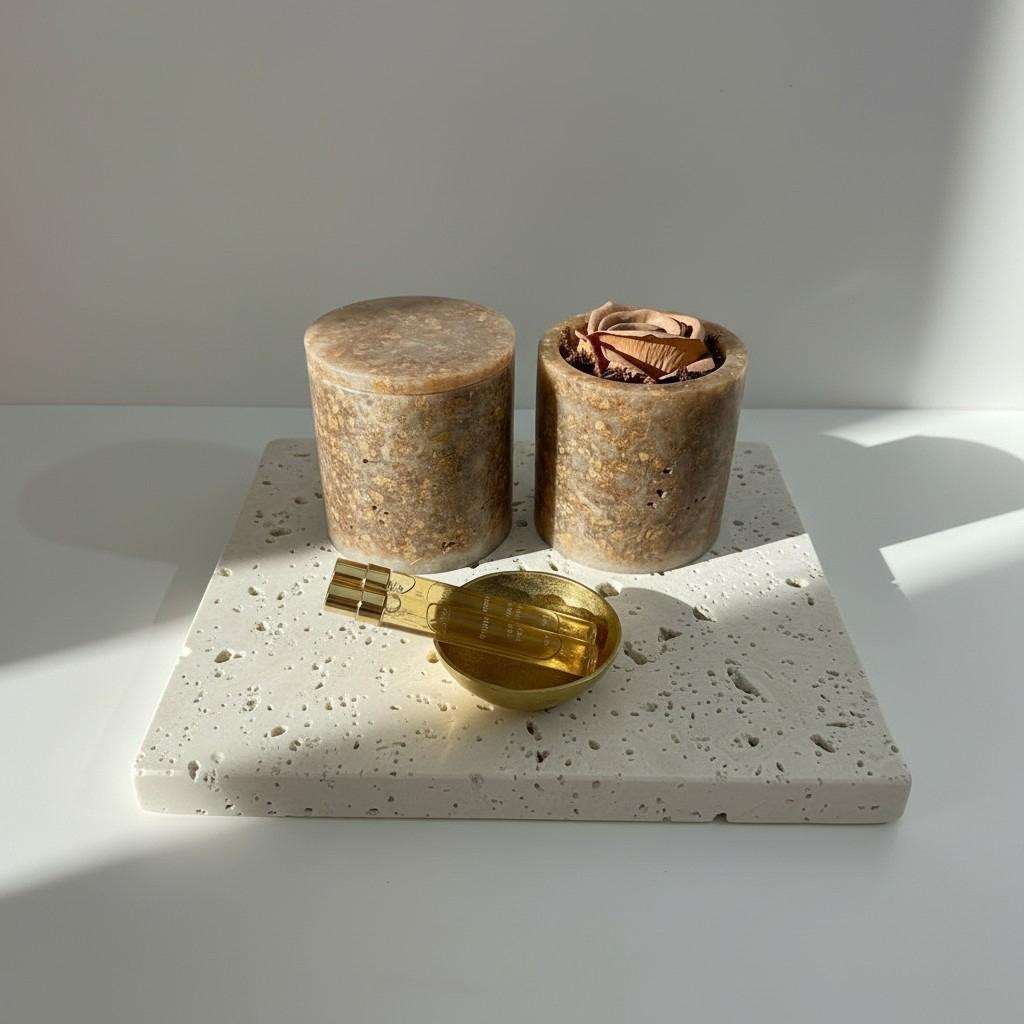 Earth Harmony – Smoky Quartz Energy Ritual Candle | Luxury Crystal Soy Candle